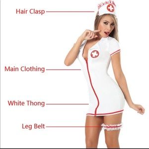 Women Sexy Lingerie Nurse Uniform Complete